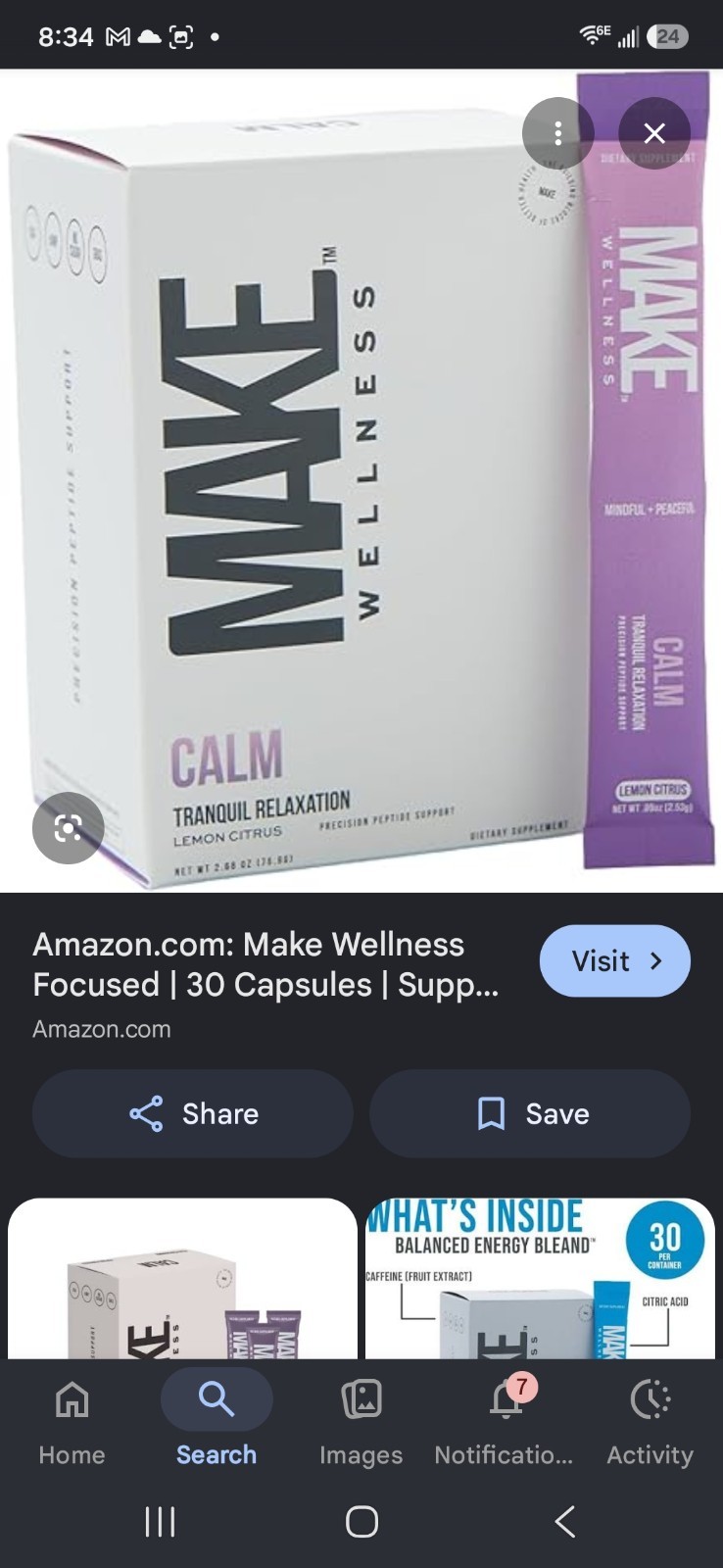 Make Wellness Calm Precision Peptide Support Open Box 23 Packets