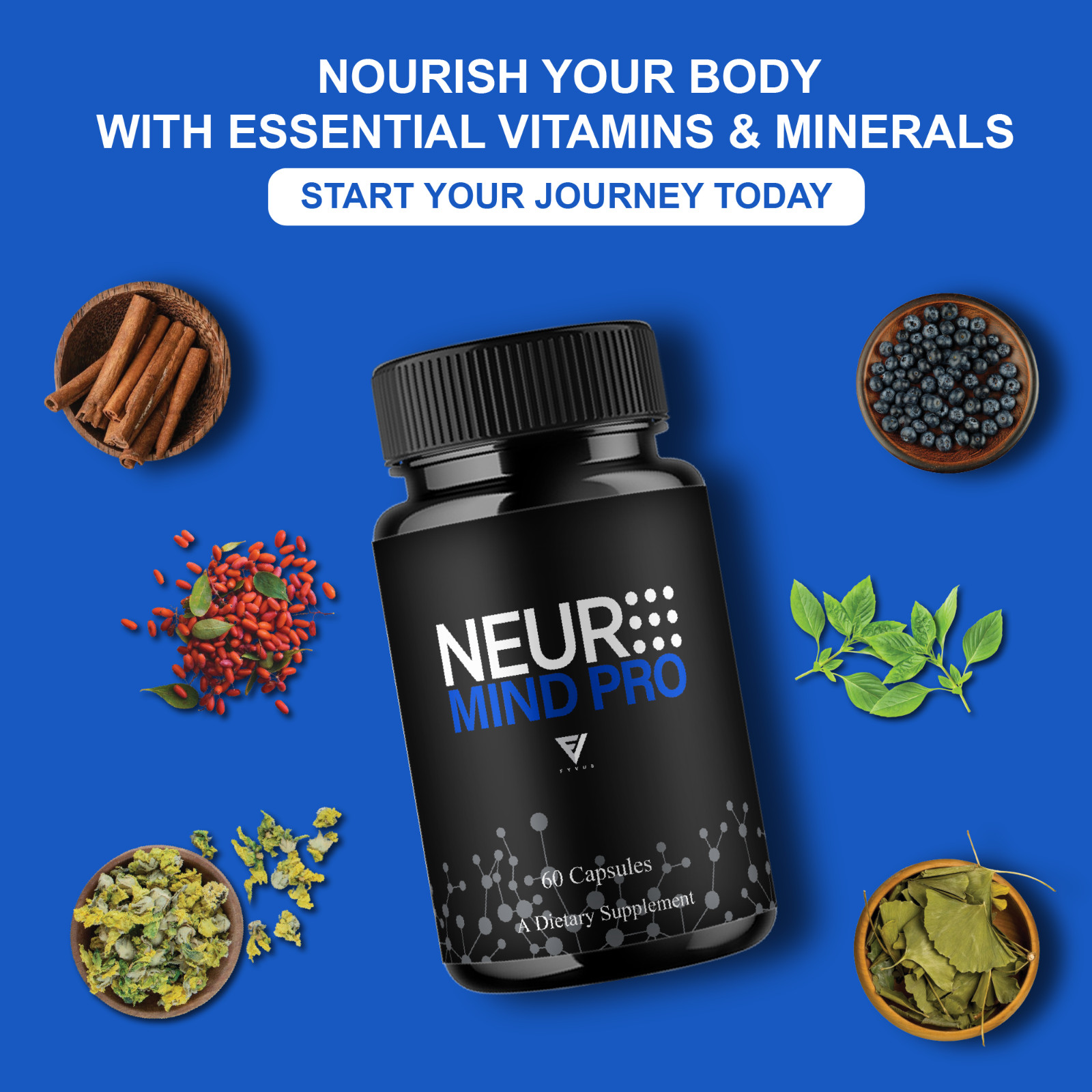 (5 Pack) Neuro Mind Pro Pills, NeuroMindPro Brain Health Formula (300 Capsules)