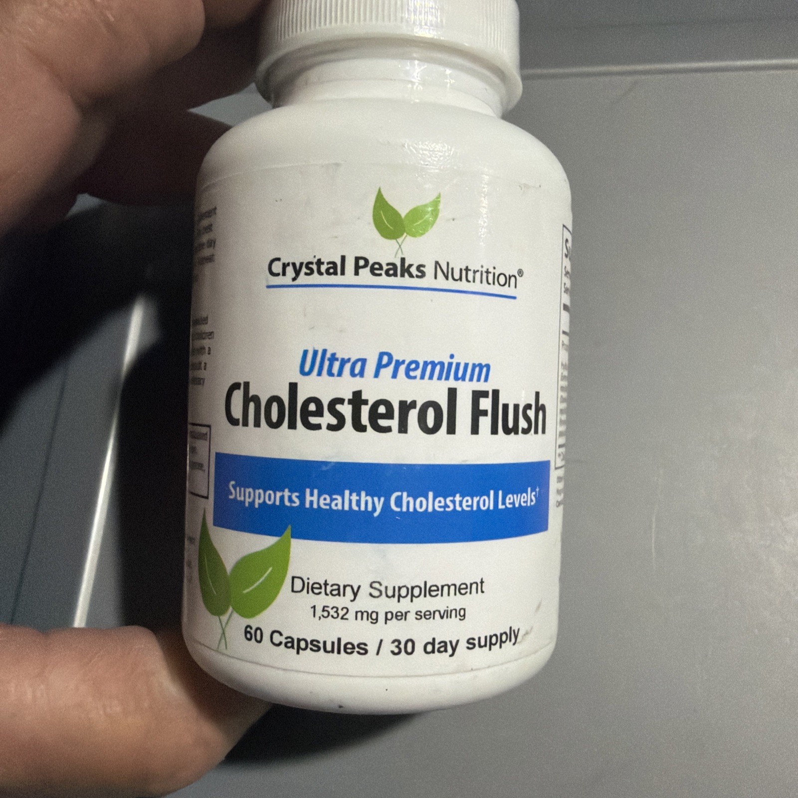 Crystal Peaks Nutrition Cholesterol Flush – 1532 mg – 60 Capsules – Exp 10/28