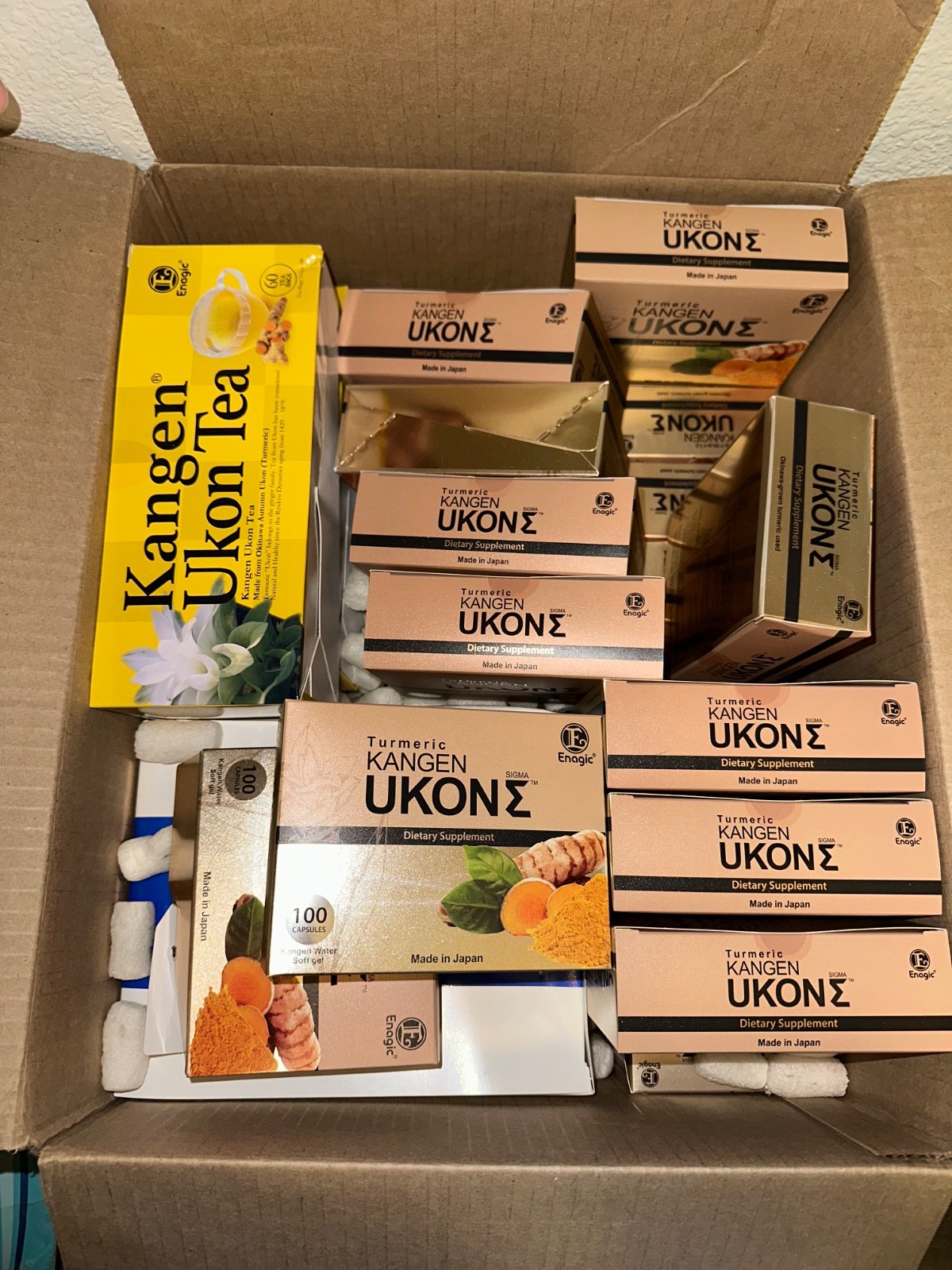 Enagic Kangen Ukon Sigma Combo 20x Ukon 5x Ukon Tea 16x Ukon Soap 41 pcs NEW