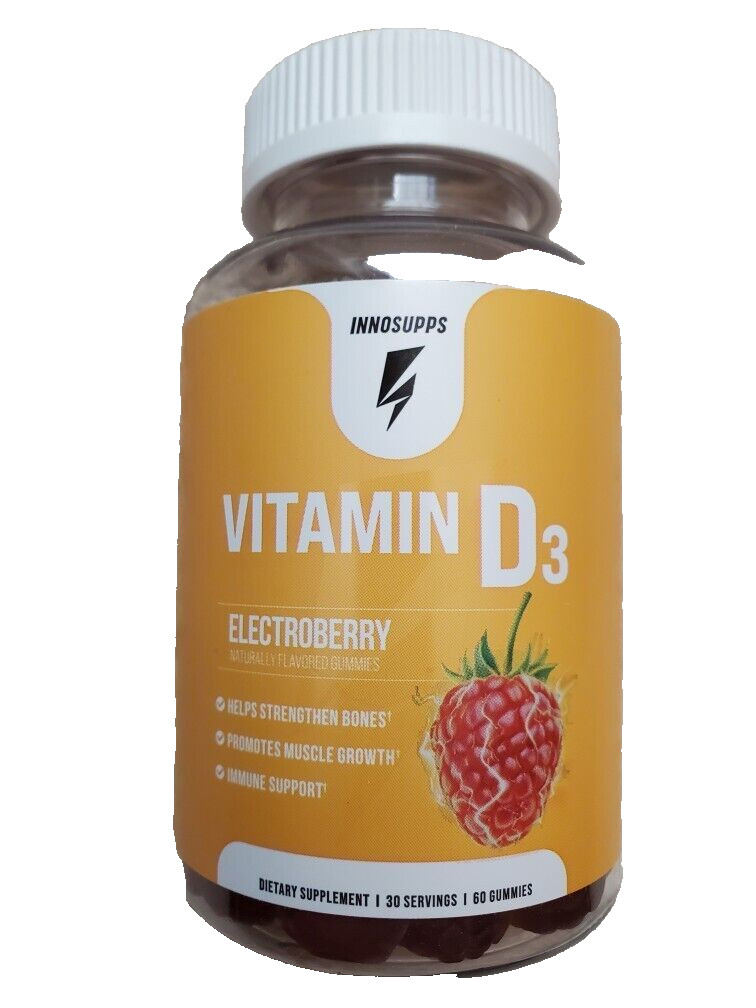 innosupps Vitamin D3 Gummies. Electroberry. Immune Support Strong Bones