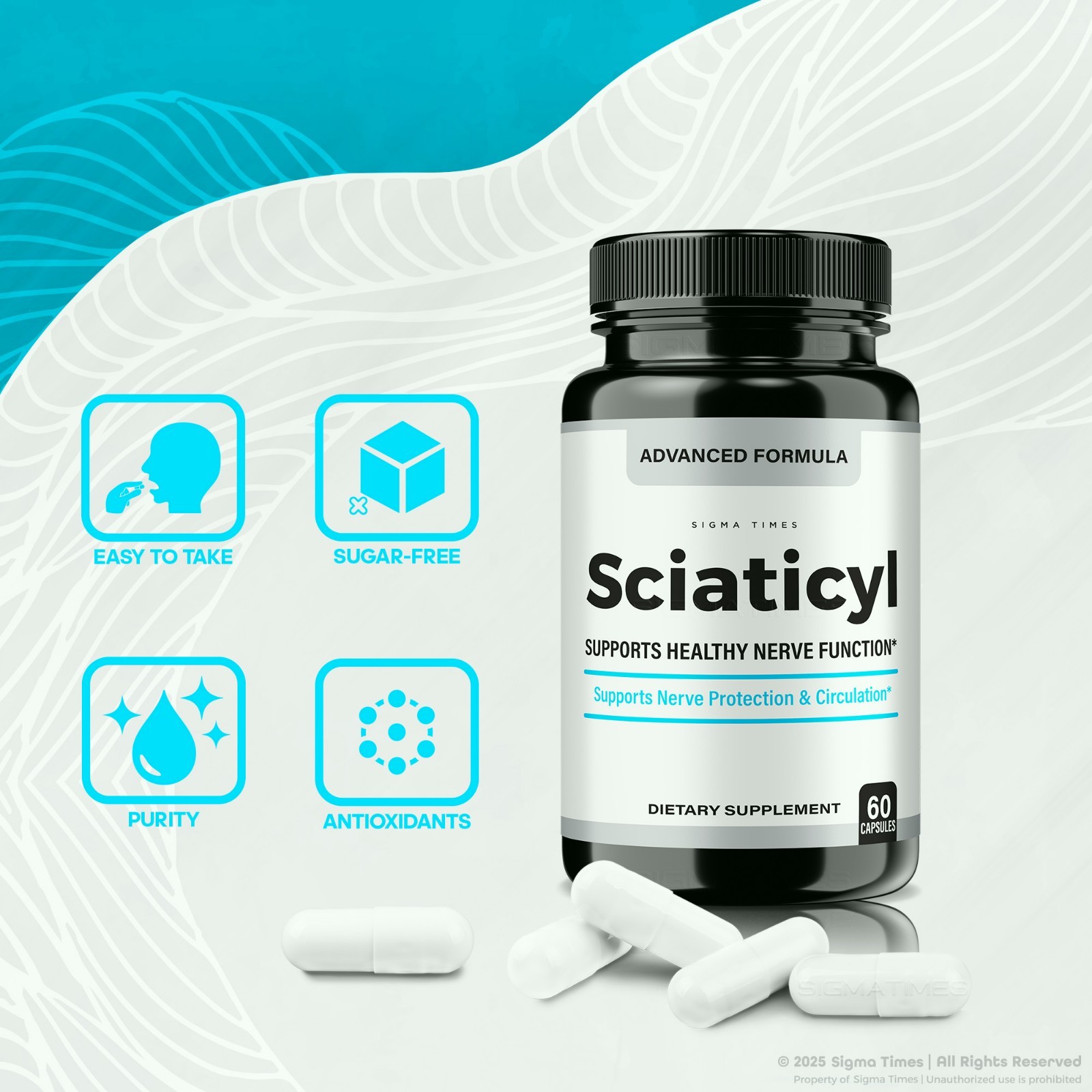 Sciaticyl Capsules – Advanced Nerve Health Support Formula 60ct