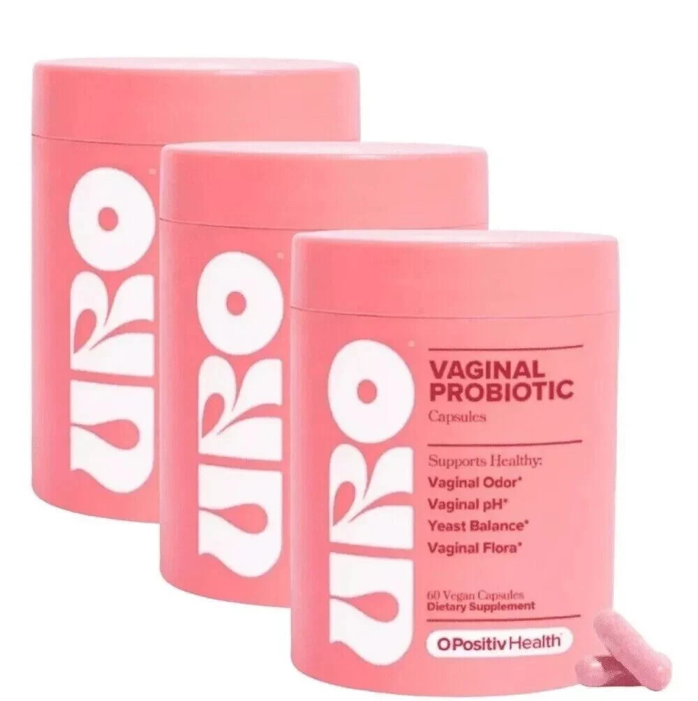 3 PACK URO O Positiv Vaginal Probiotics for Women pH Balance w/ Prebiotic 180 ct