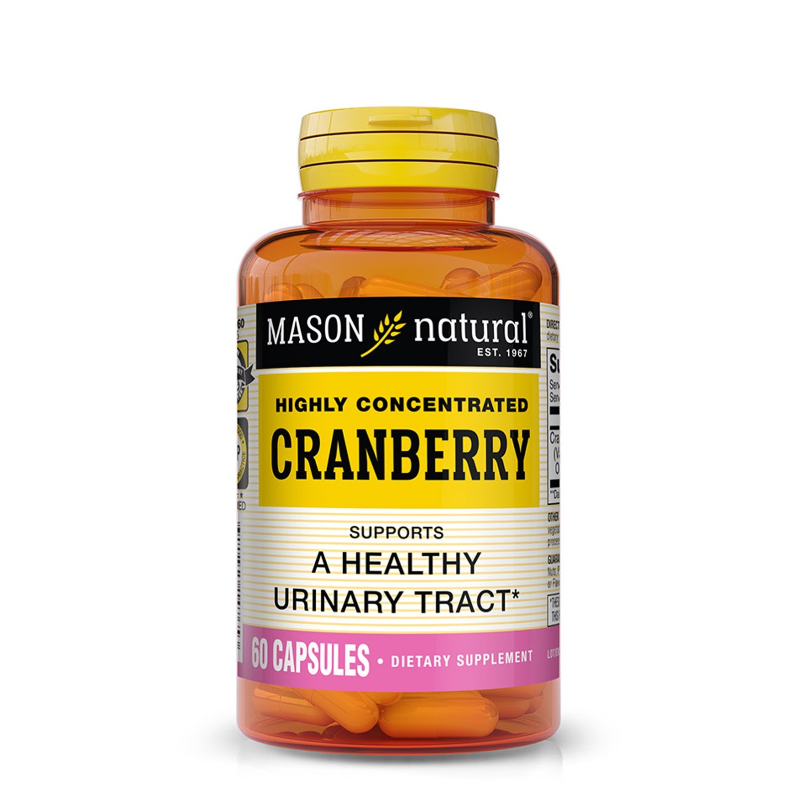 Mason Natural Cranberry Concentrated-Supports Healthy Urinary Tract-60 Capsules
