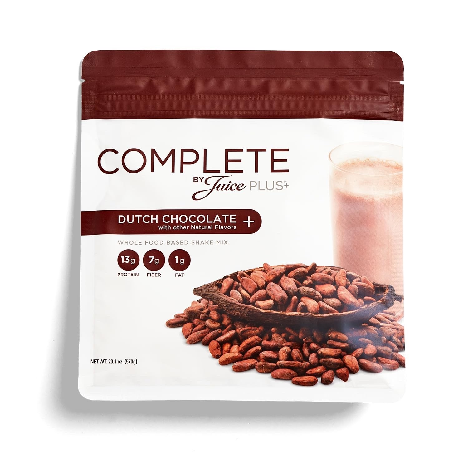 Juice Plus+ COMPLETE Shake – Dutch Chocolate + – 15 Servings Pouch (20.1oz) NEW!
