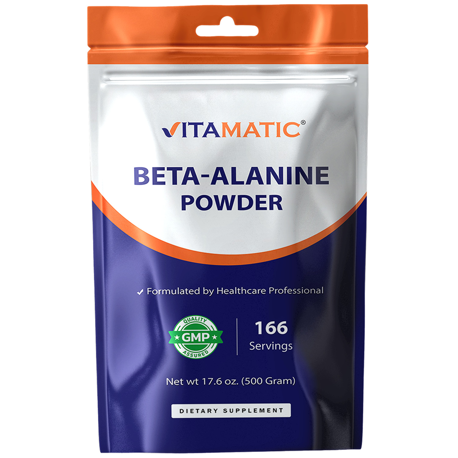 Vitamatic Beta-Alanine Powder – 3000 mg per Serving–Pure Beta Alanine-500 Gram