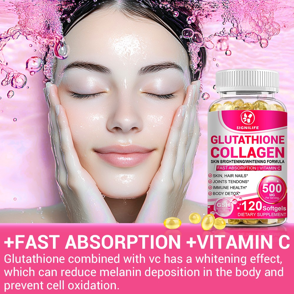 120 Capsules Collagen Glutathione Pills Whitening Skin Bleaching Lightening Best