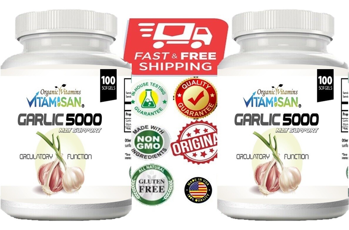 200 garlic sofgels 5000 organic vitamins health capsules Aged Extract pills ajo