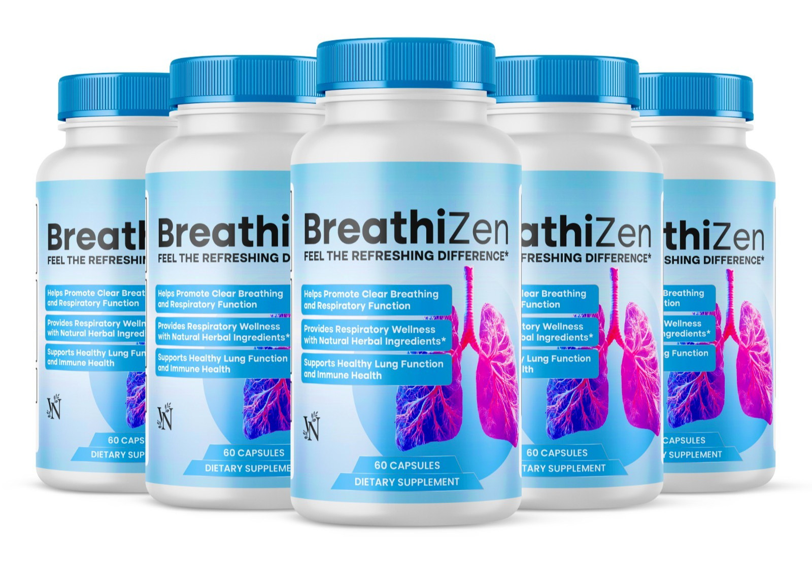 BreathiZen Lung and Breathing Health Support Dietary Supplement 300 Capsules