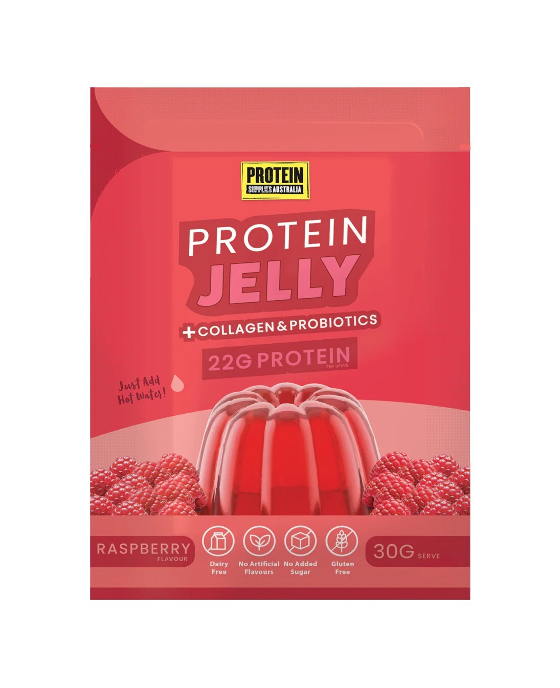 New Protein Supplies Australia Protein Jelly Raspberry 30g x 12 Packs