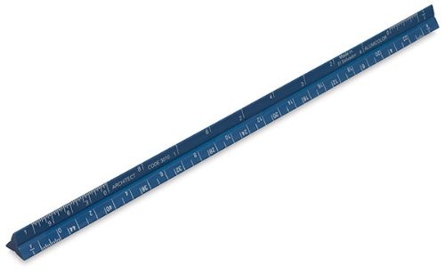 PocketSize Architect Scale Aluminum 6 Inches Blue 30105 Drafting Ruler