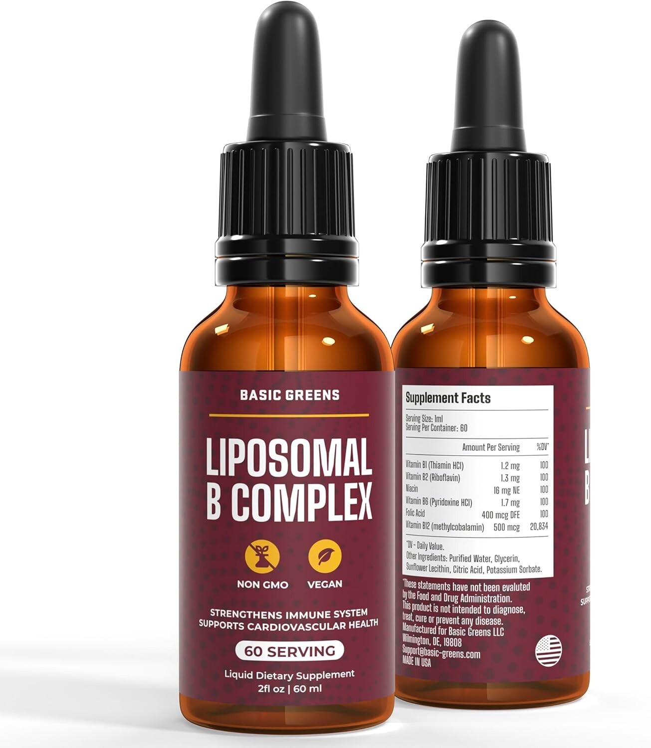 Liposomal B Vitamins Complex Liquid – High Absorption for Energy