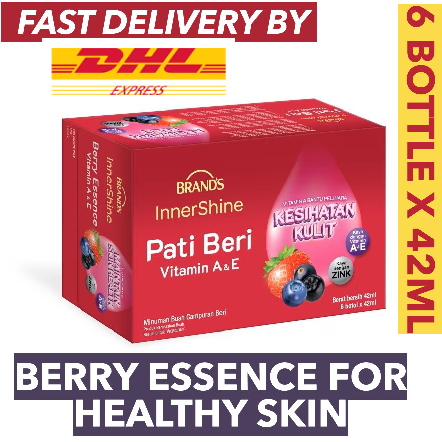 BRAND’S InnerShine Berry Essence 7 types of Berries (6 bottles x 42ml) HALAL