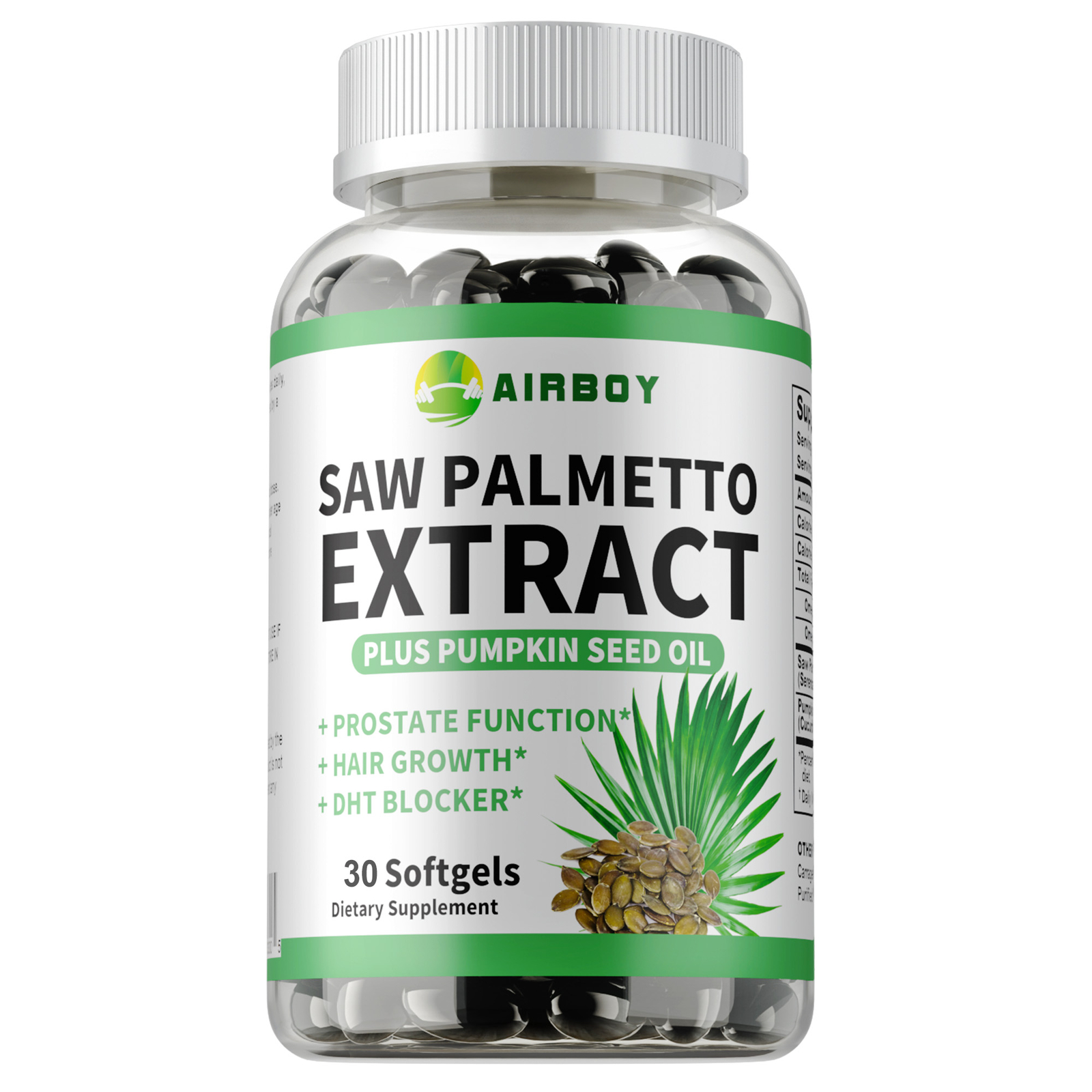 Saw Palmetto Extract – with Pumpkin Seed Oil, Prostate Health, Hair Growth