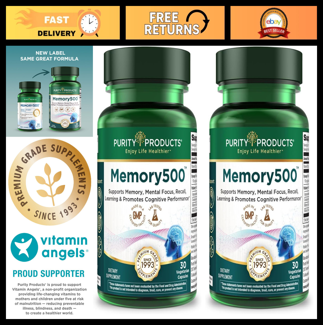 Memory Support Nootropic Complex with Bacopa Monnieri – Boost Cognitive Performa