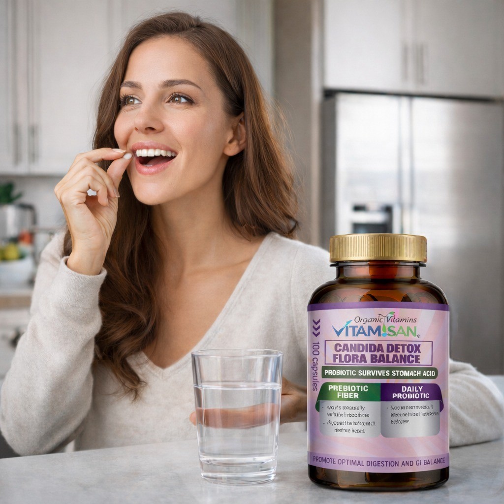 Candida Cleanse Detox Support Highest Potency Yeast Infection Support 100 cap