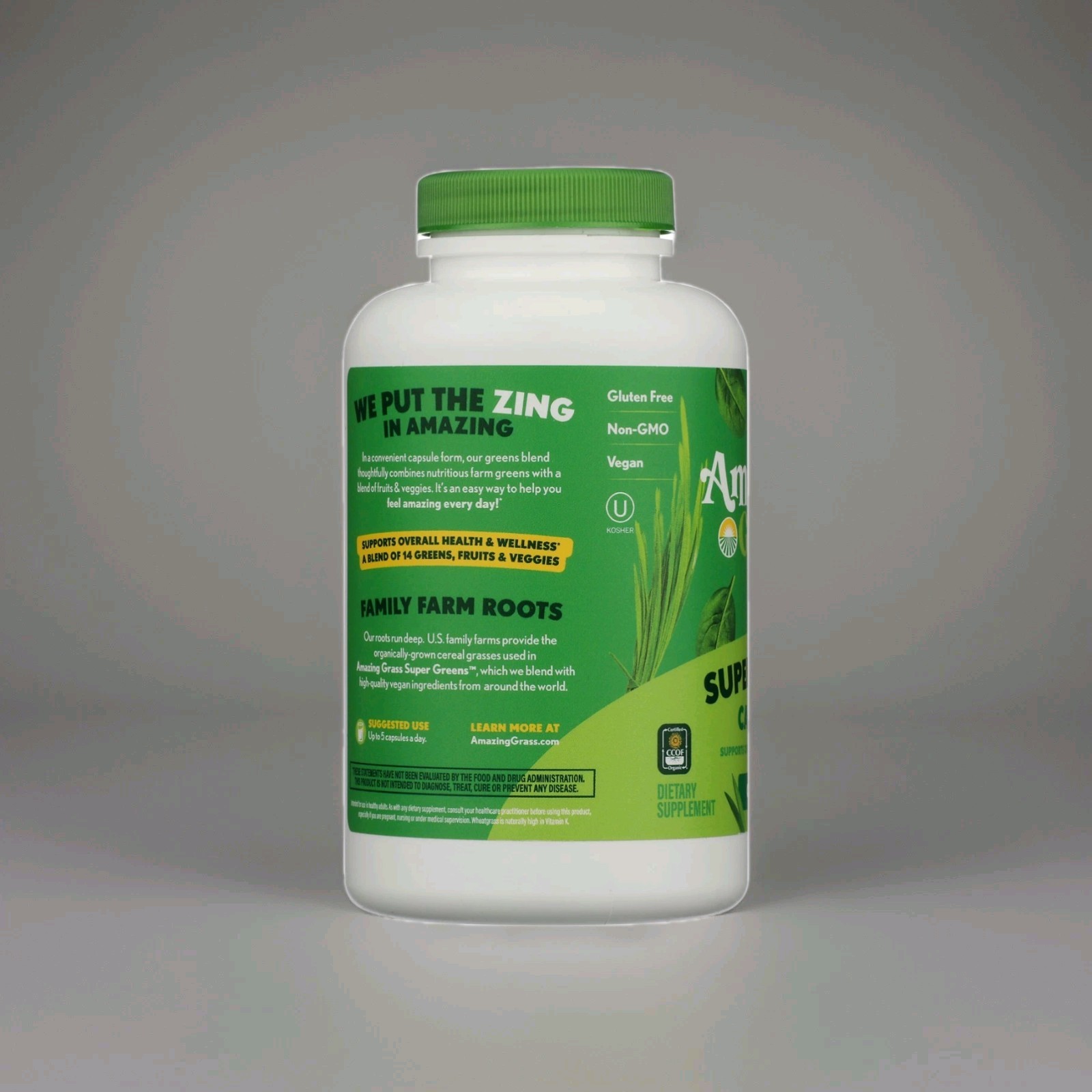 Amazing Grass Super Greens Capsules 150 Count Green Superfood Supplement