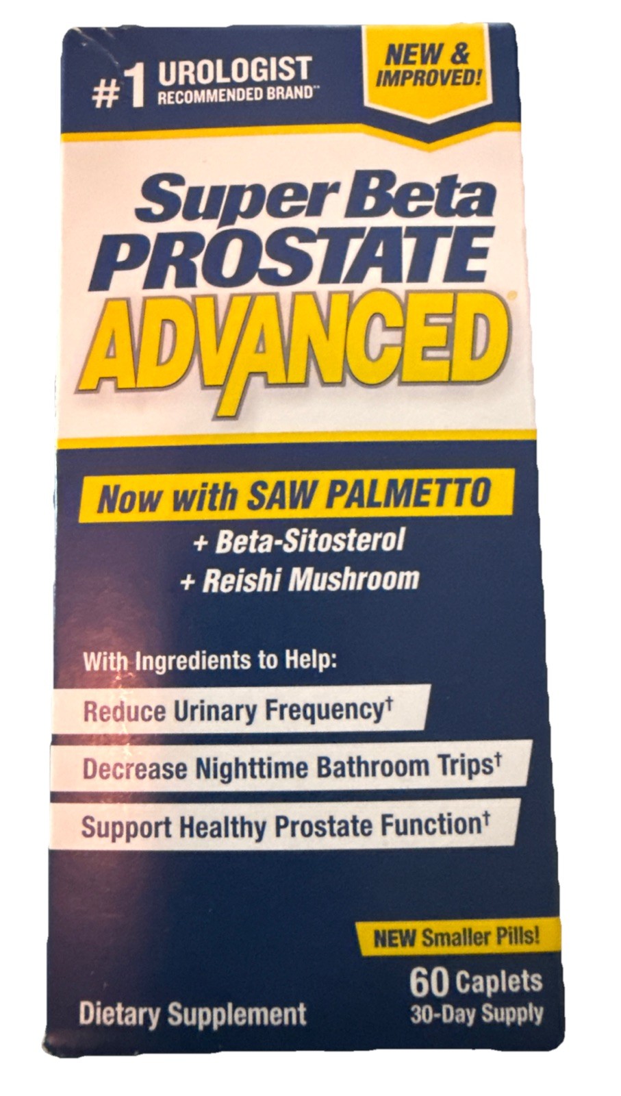 Super Beta Prostate Advanced + Saw Palmetto 60 Caplets – Exp: 02/2028+