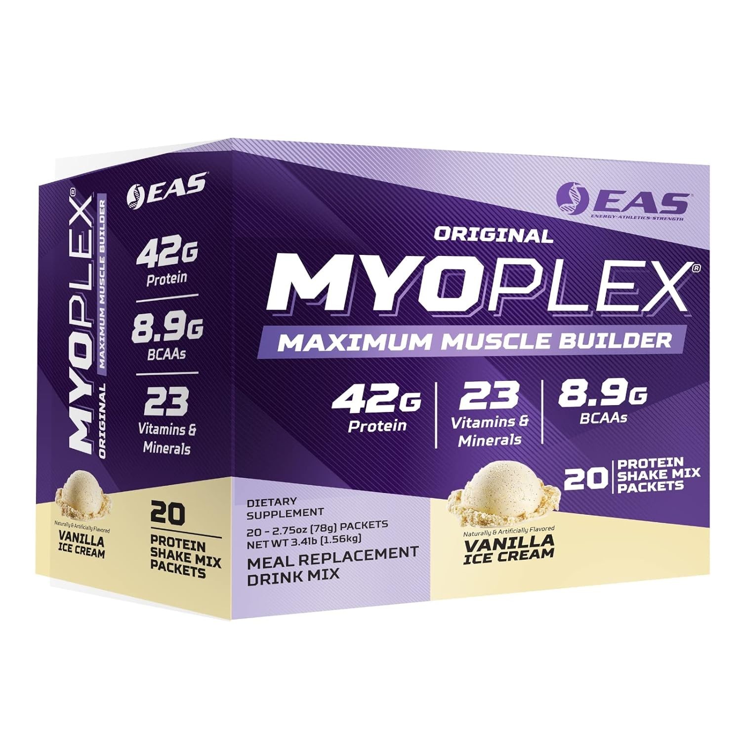 EAS Original Myoplex High Protein Meal Replacement 20 Individual Packs 6 Flavors