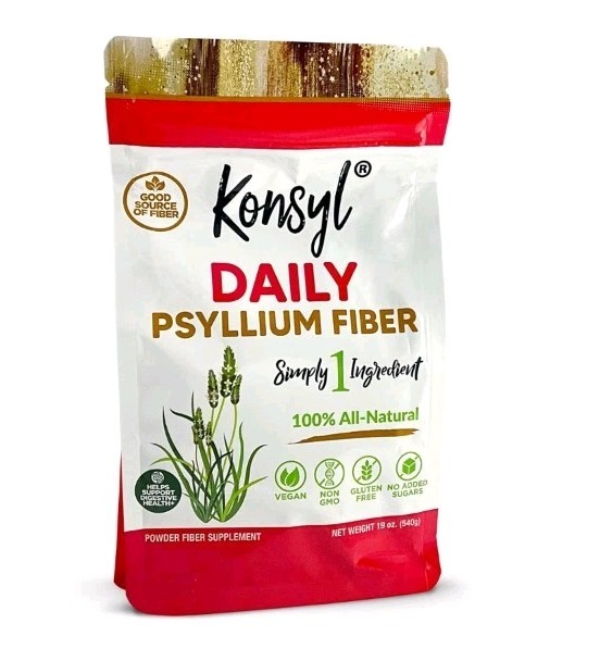 Konsyl Daily Psyllium Fiber 100% All Natural Powder GF NonGMO 12.7 oz 6/2027