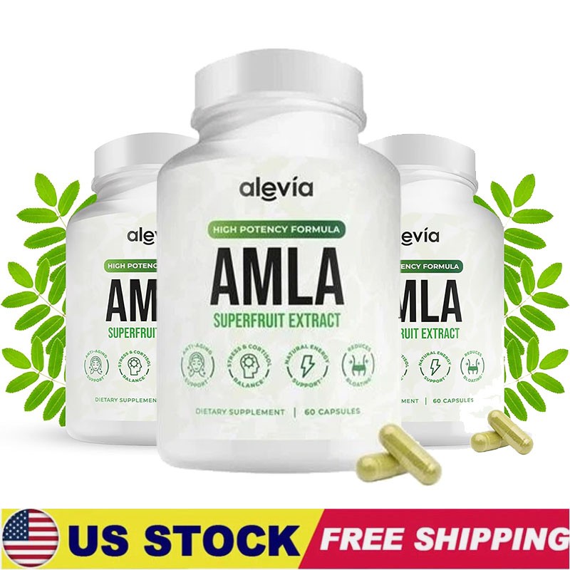 Alevia Organic Amla Capsules 1000mg Indian Gooseberry Antioxidant Supplement 60c