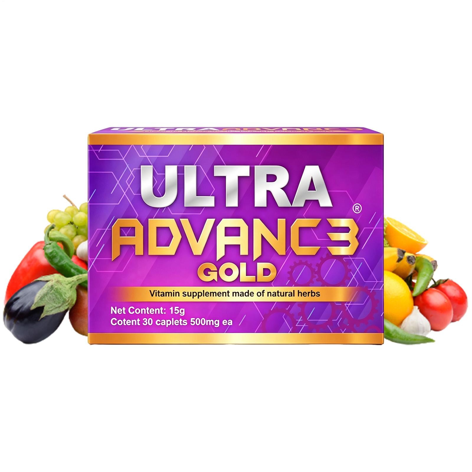 Ultra Advance Vitamin & Mineral Supplement 30 Capsules 500 mg