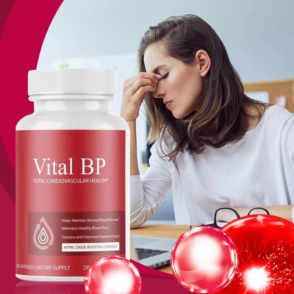 Vital BP-Total Cardiovascular Health, Support Blood Flow -60 Capsules, Pack of 2