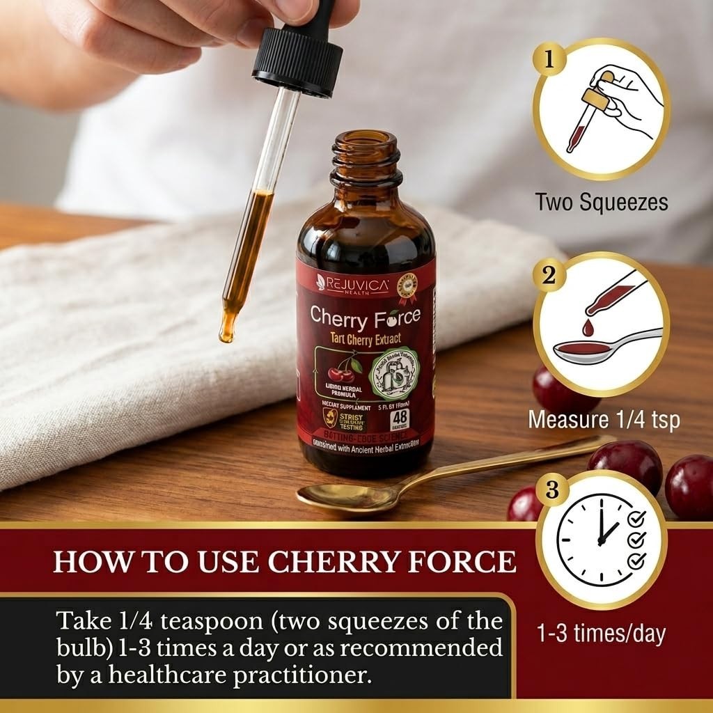 Tart Cherry Extract Liquid – Advanced Phytonutrient Formula for Better Absorptio