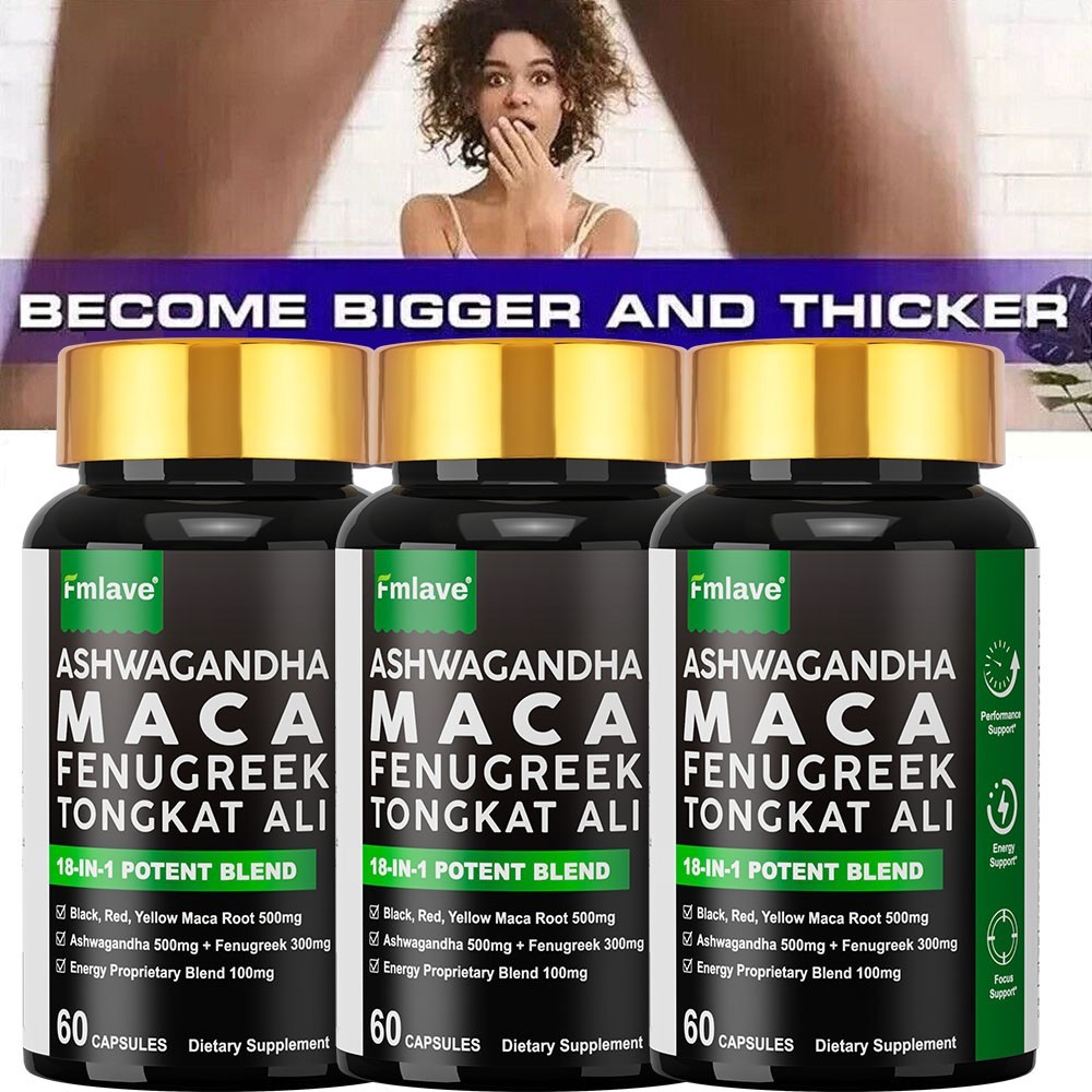 3 pack Maca Panax Ginseng TongkatAli Extract Strong Natural Testosterone Booster