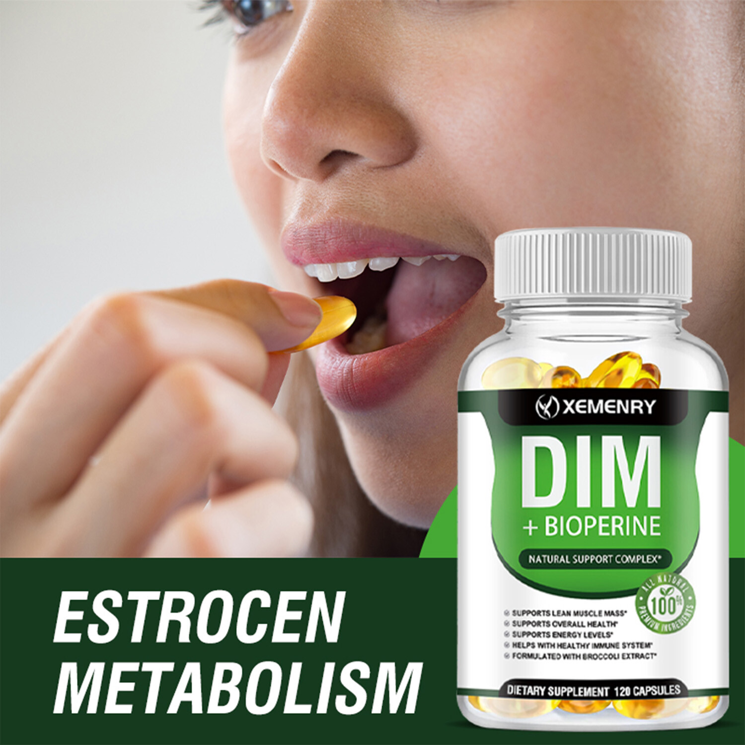 DIM(Diindolylmethane) 910mg – Menopause, PCOS, Supports Hormonal Balance & Detox