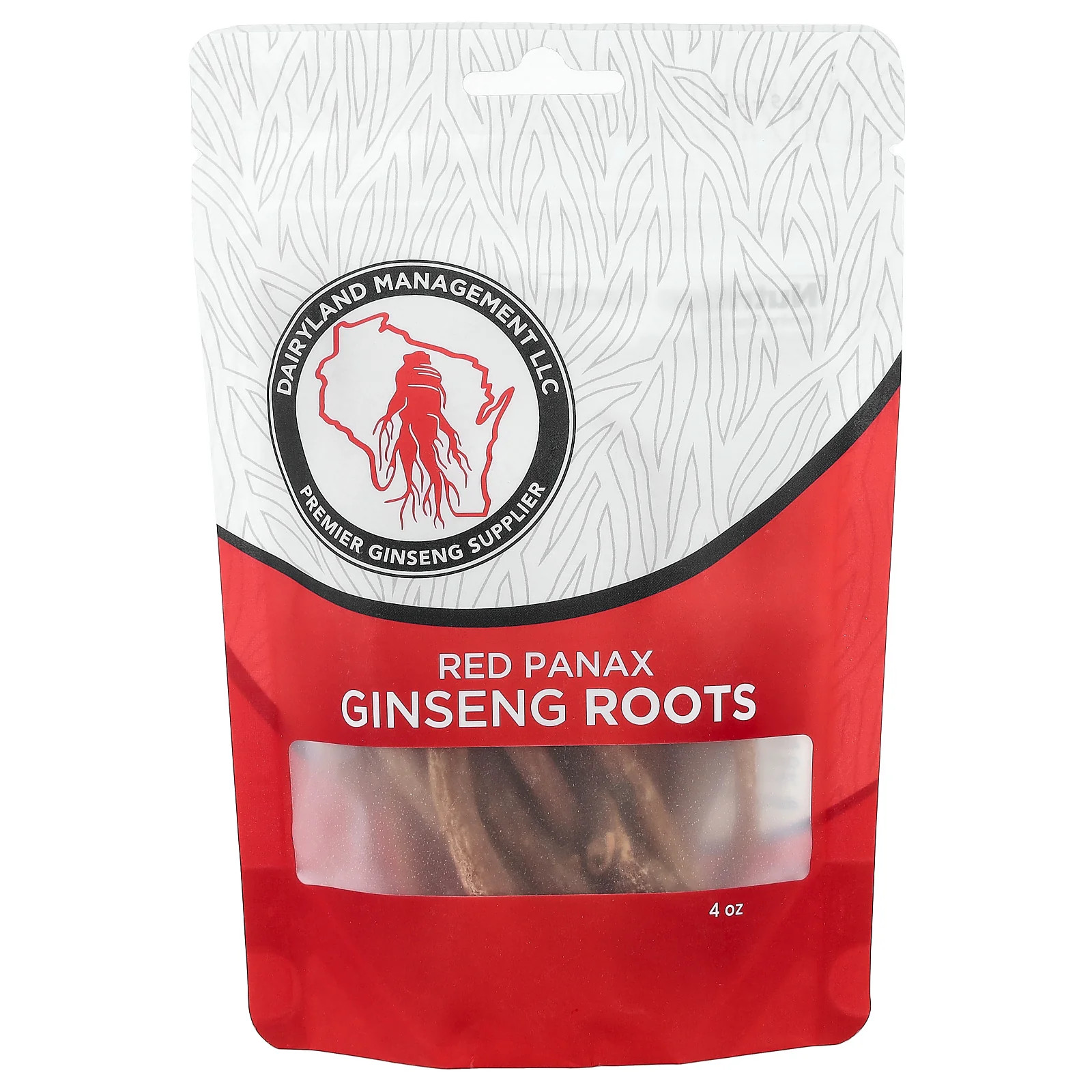 2 X Dairyland Ginseng, Red Panax Ginseng Roots, 4 oz