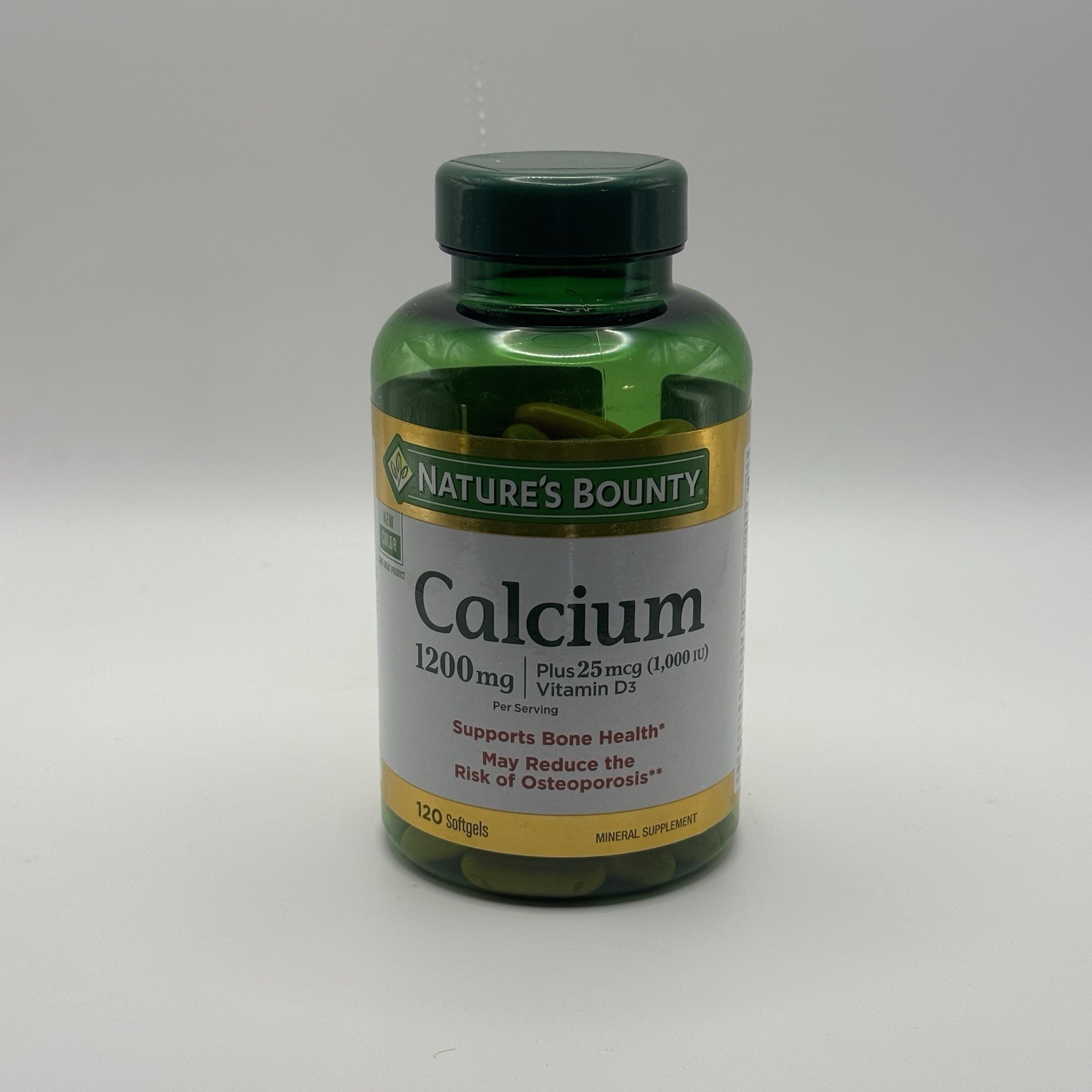 Nature’s Bounty Calcium 1200mg + D3 1000 IU 120 Softgels EXP 07/2027 NEW SEALED