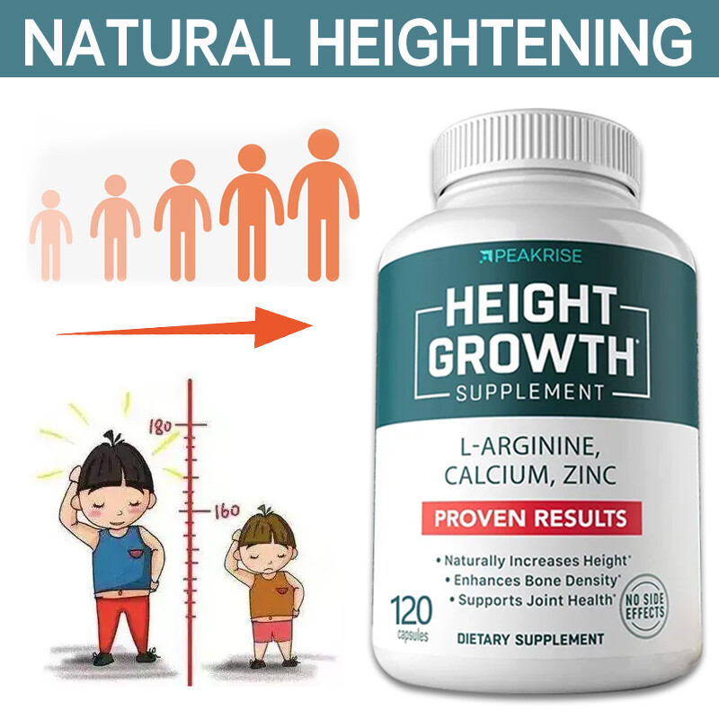 Height Growth Supplement – 60 Caps -Enhance Bone Strength,Development Supplement
