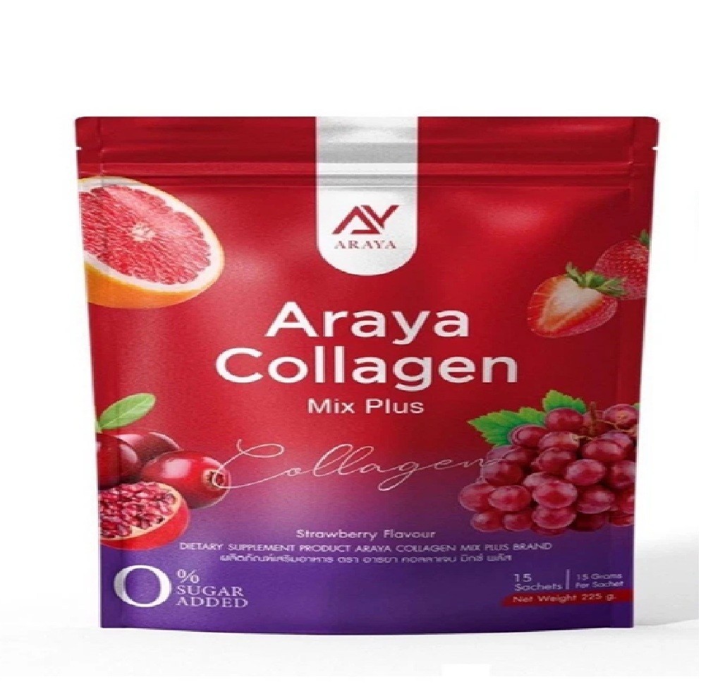 ARAYA Collagen Mix Plus Powder Strawberry Flavor Supplement USA us Seller 3 Pack