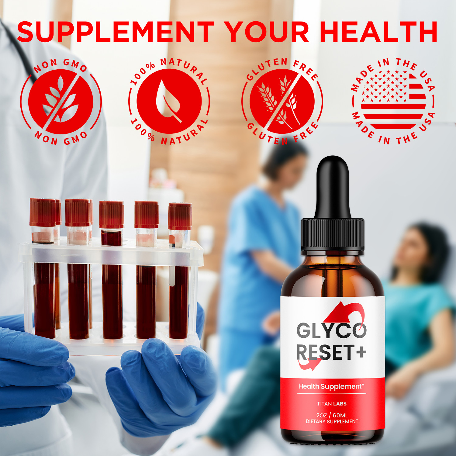 (5 Pack) Glyco Reset Drop Advanced Blood Support Supplement GlycoReset 150 Servs