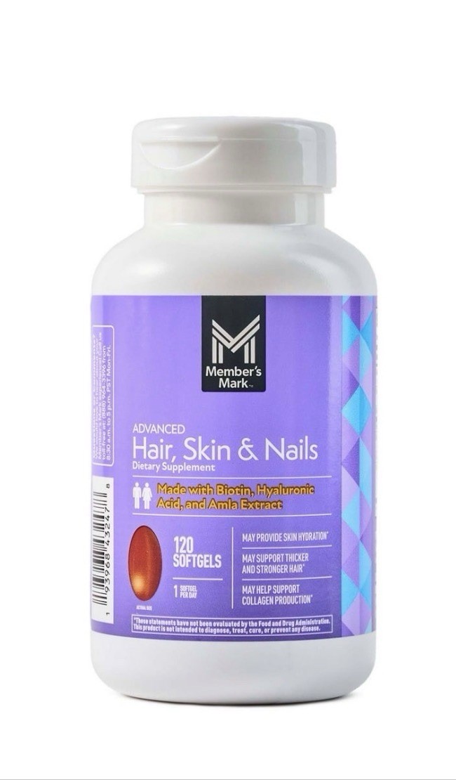 Member’s Mark Advanced Hair, Skin, Nails, 120 Softgels..