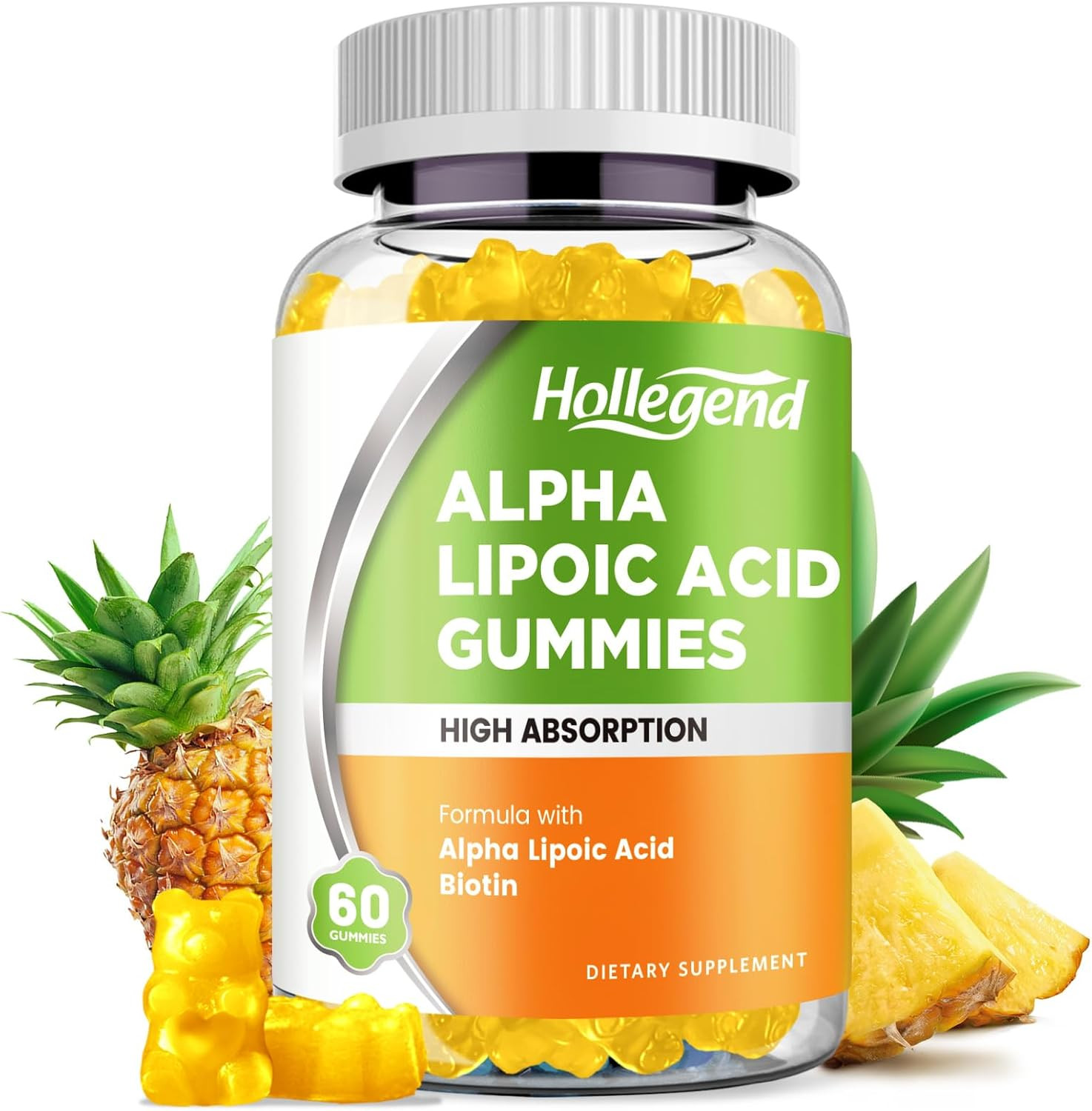 Alpha Lipoic Acid Gummies 1000Mg with Biotin, High Absorption Chewable ALA Suppl