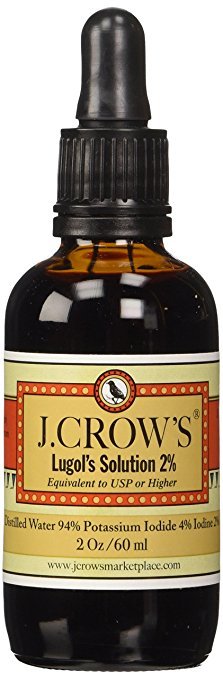 J.CROW’S® Lugol’s Solution of Iodine 2% 2 oz Professional Pack (24 bottles)