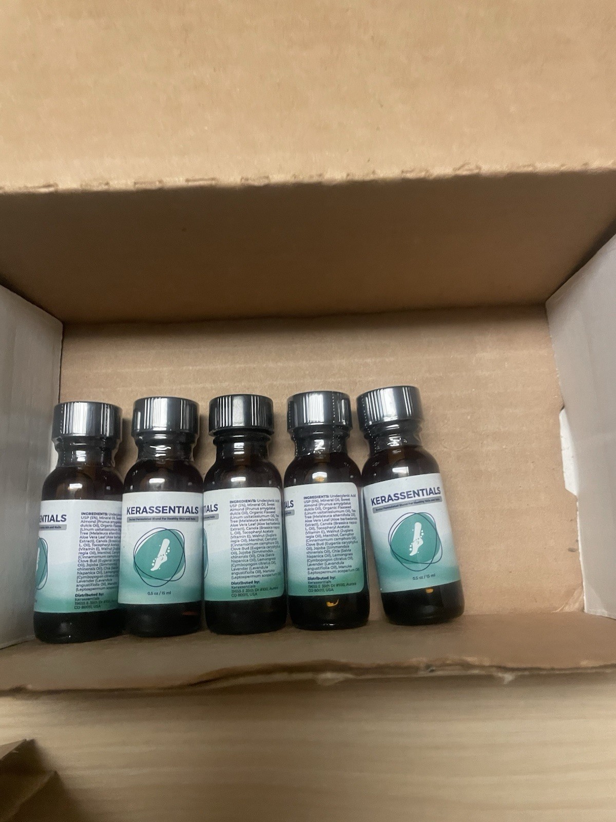 Lot Of Five Original Formula Kerassentials 15ml Each Bottle $300 Value.