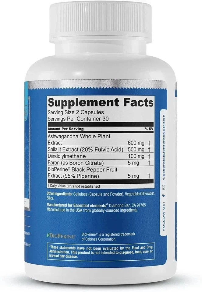 Authentic Essential Elements T-Hero Male Health Supplement Brand, FS | Pack of 2