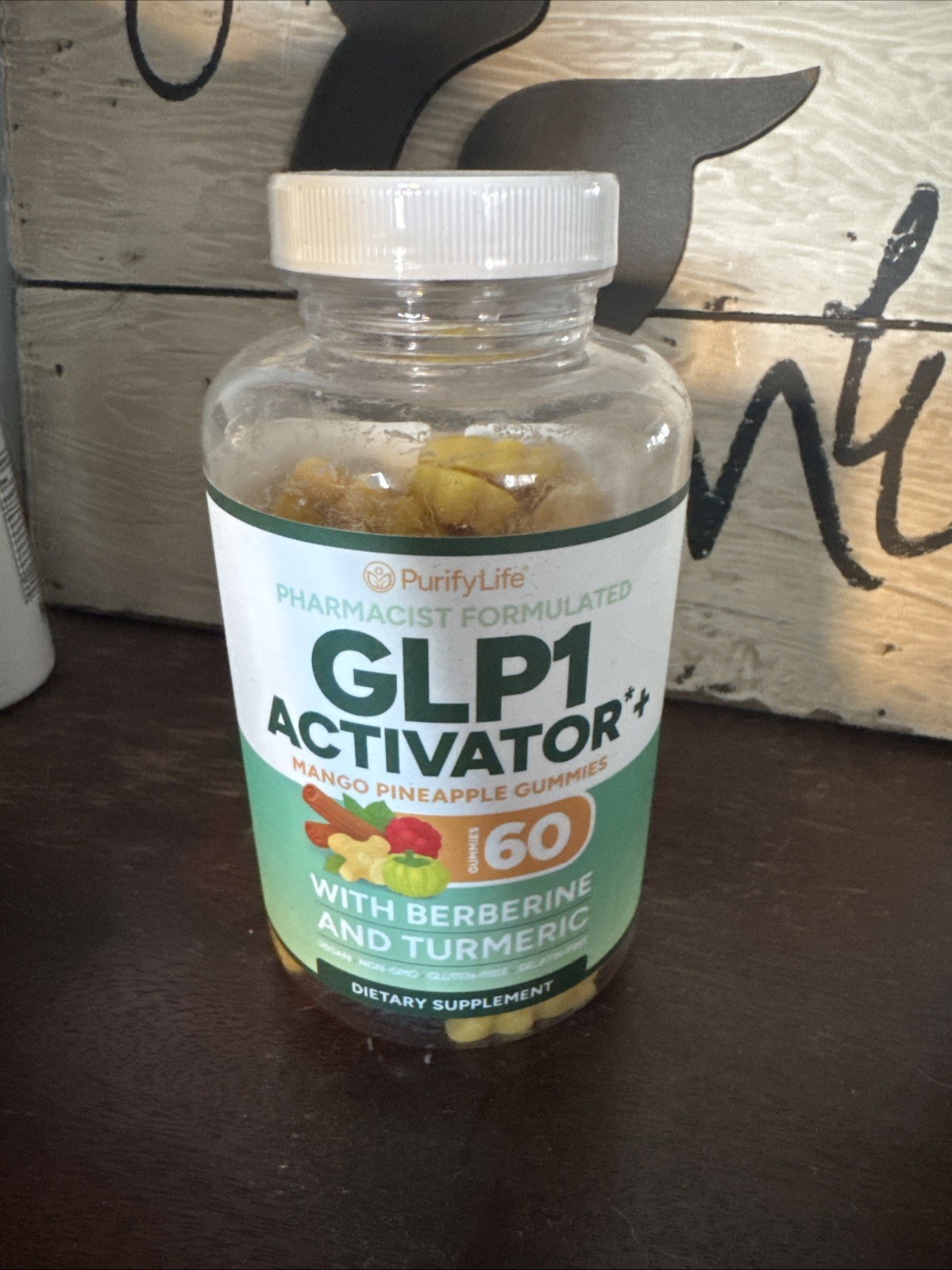 Gee El Pee 1 Sugar-Free Mango Pineapple Gummies with Berberine & Turmeric 60 ct