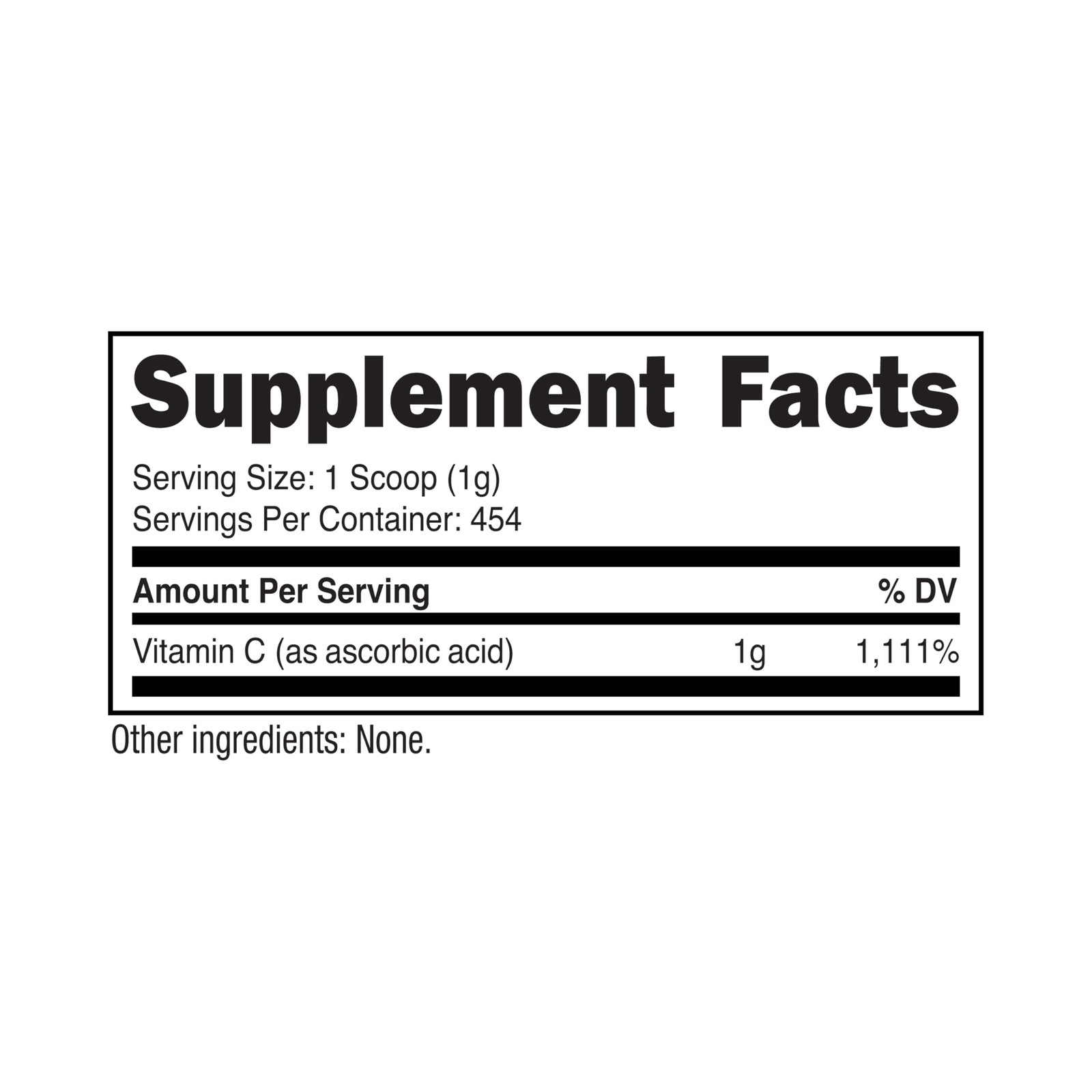 Nutricost Pure Ascorbic Acid Powder (Vitamin C) 1LB 16.2 Ounce (Pack of 1)