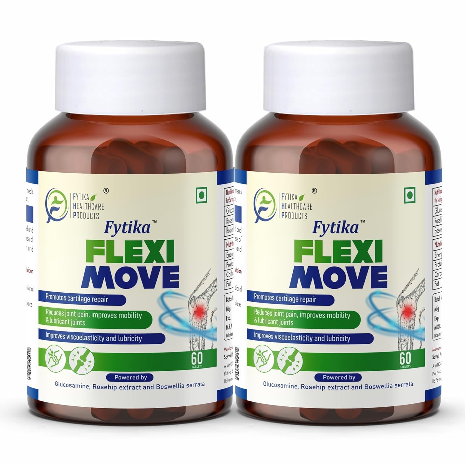 Fytika Flexi Move Tablets Support Your Bone For Men & Women 60 Tablets Pack of 2