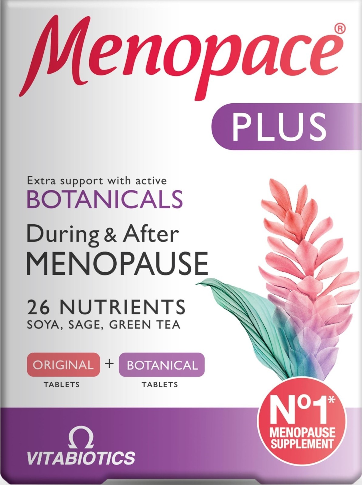 Menopace Plus Active Botanical 56 Tablets – Supports Menopause Relief & Wellness