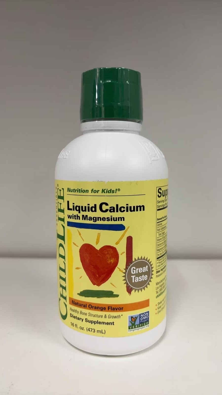 ChildLife Liquid Calcium with Magnesium, Orange Flavor, 16 fl oz / 473ml