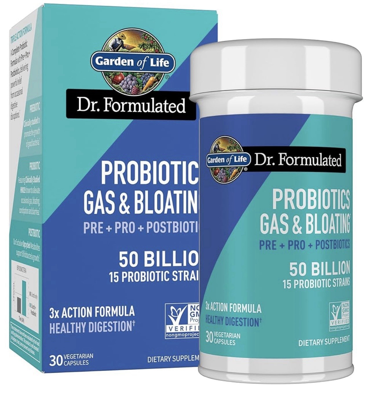 Garden of Life Dr. Formulated Probiotics Gas & Bloating 50 Billion 30 Caps