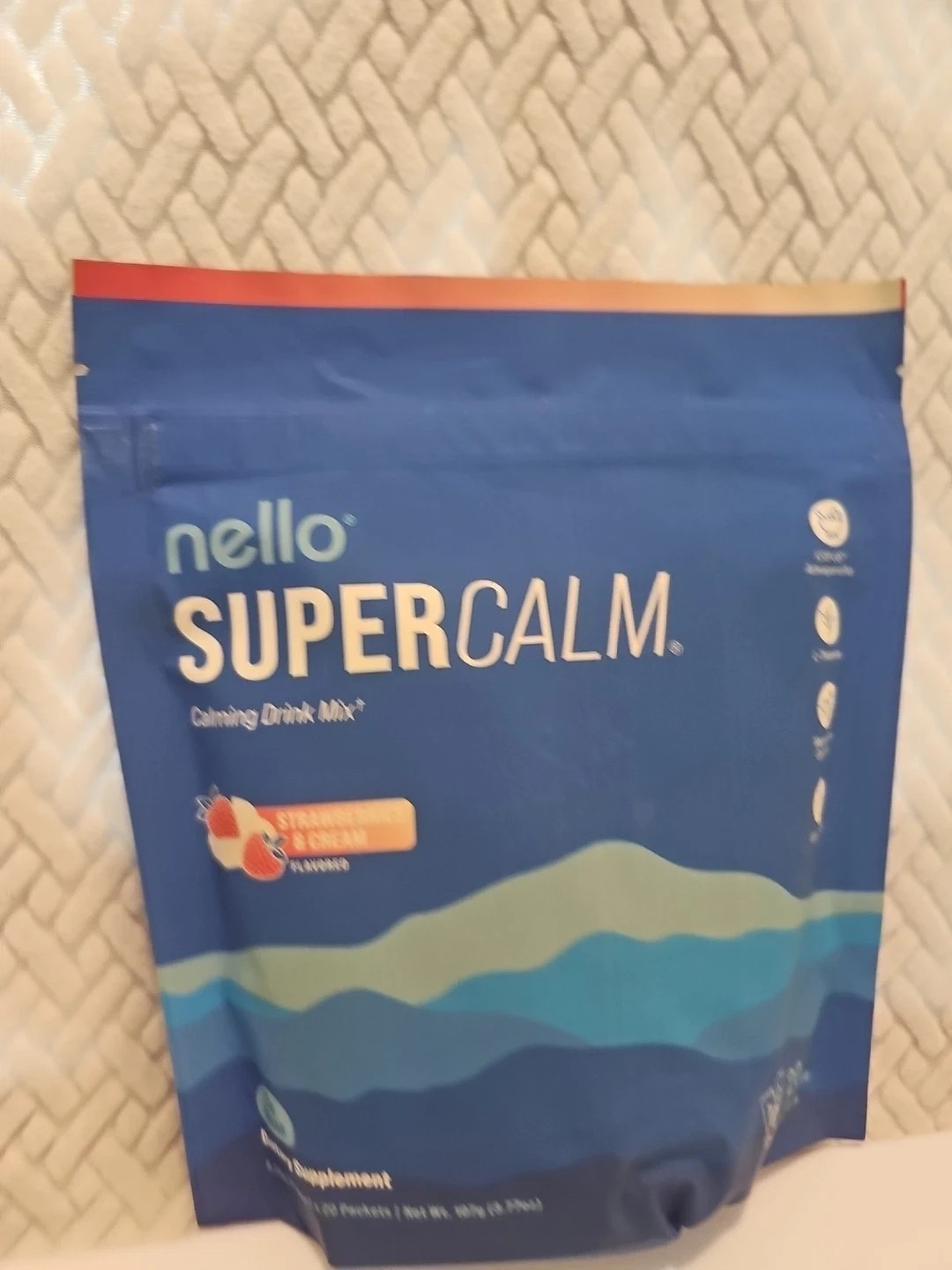 Nello Supercalm Calm Drink Mix Strawberries & Cream 20 Packets US