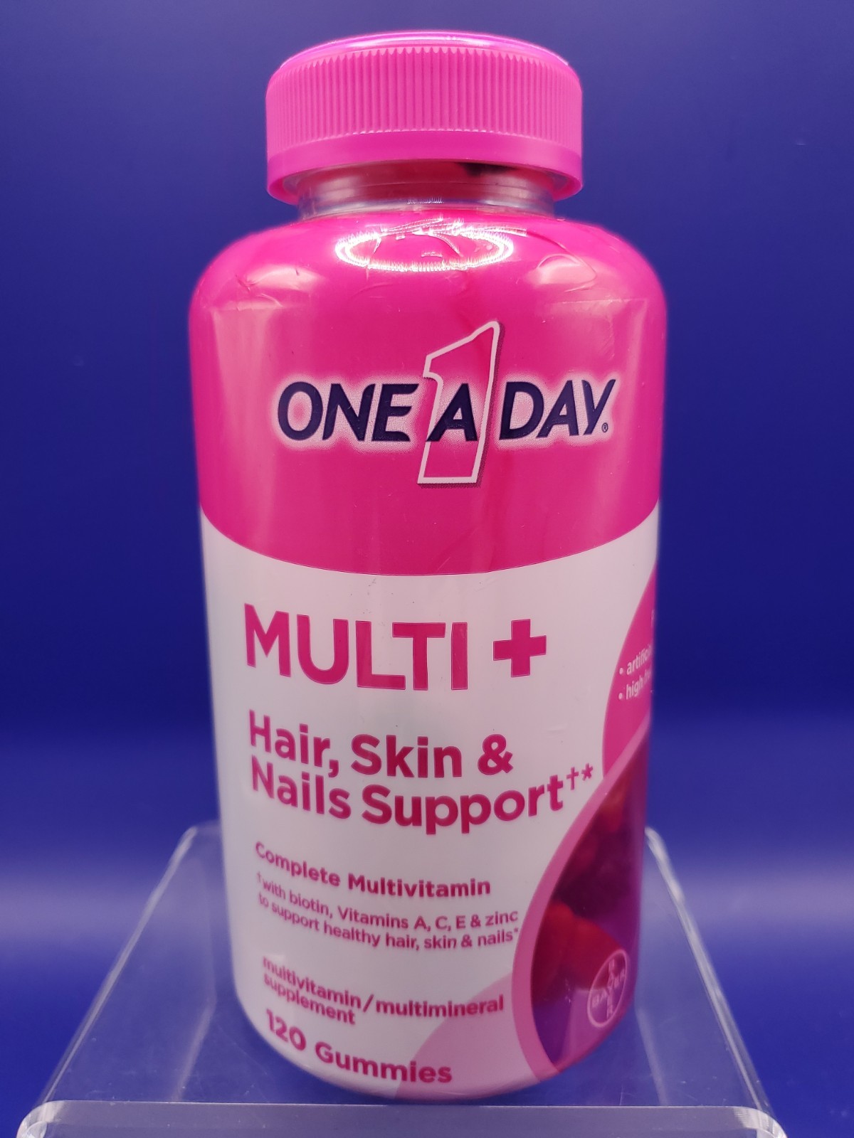 One A Day MULTI+ Hair, Skin & Nails Support Gummy Multivitamin 120 Count 12/27