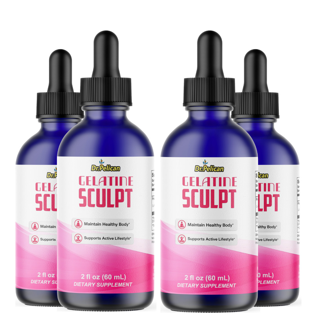 Gelatine Sculpt -Amino Diet Drops-Keto & Weight Support-4 Bottles-240ml (2fl oz)