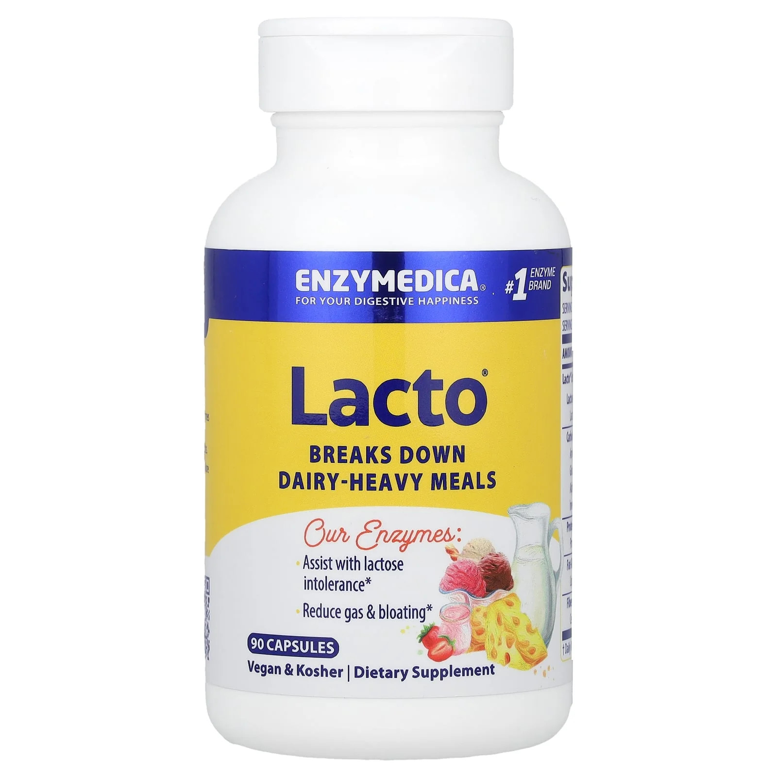 2 X Enzymedica, Lacto�, 90 Capsules